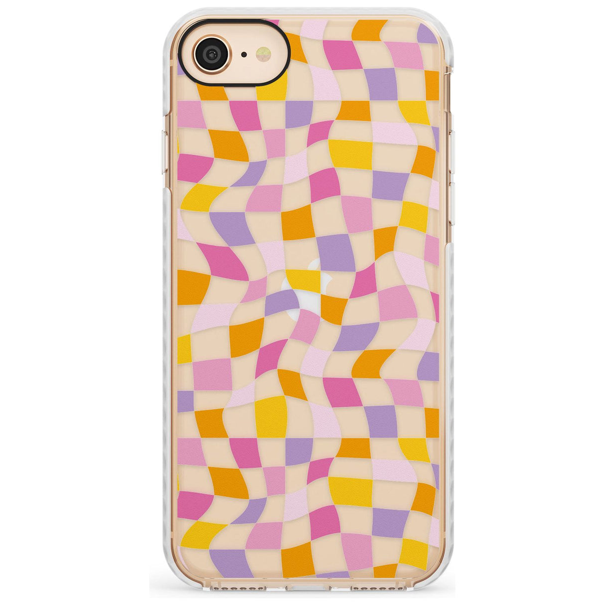 Wonky Squares Pattern Impact Phone Case for iPhone SE 8 7 Plus
