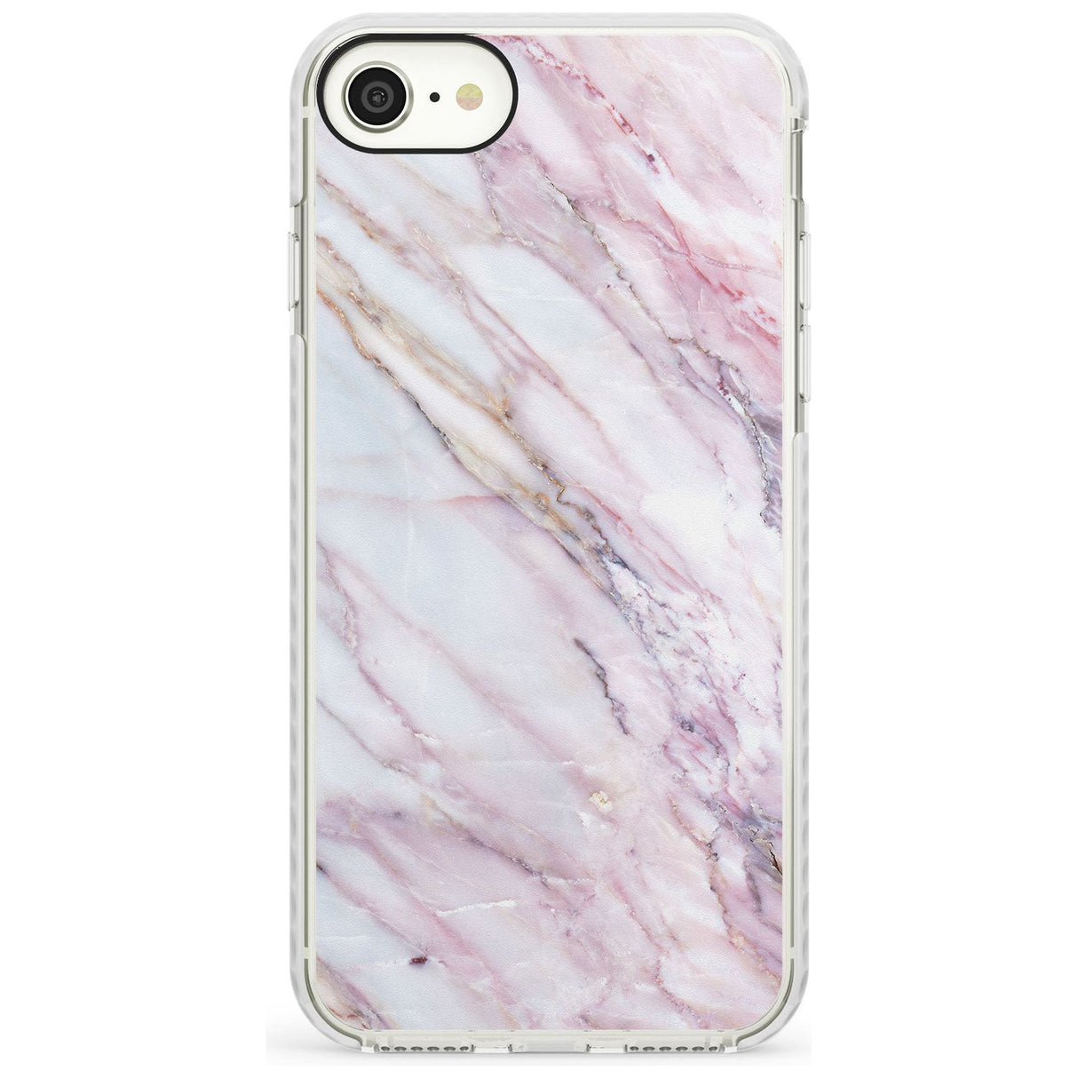 White, Pink & Purple Onyx Marble Texture Slim TPU Phone Case for iPhone SE 8 7 Plus