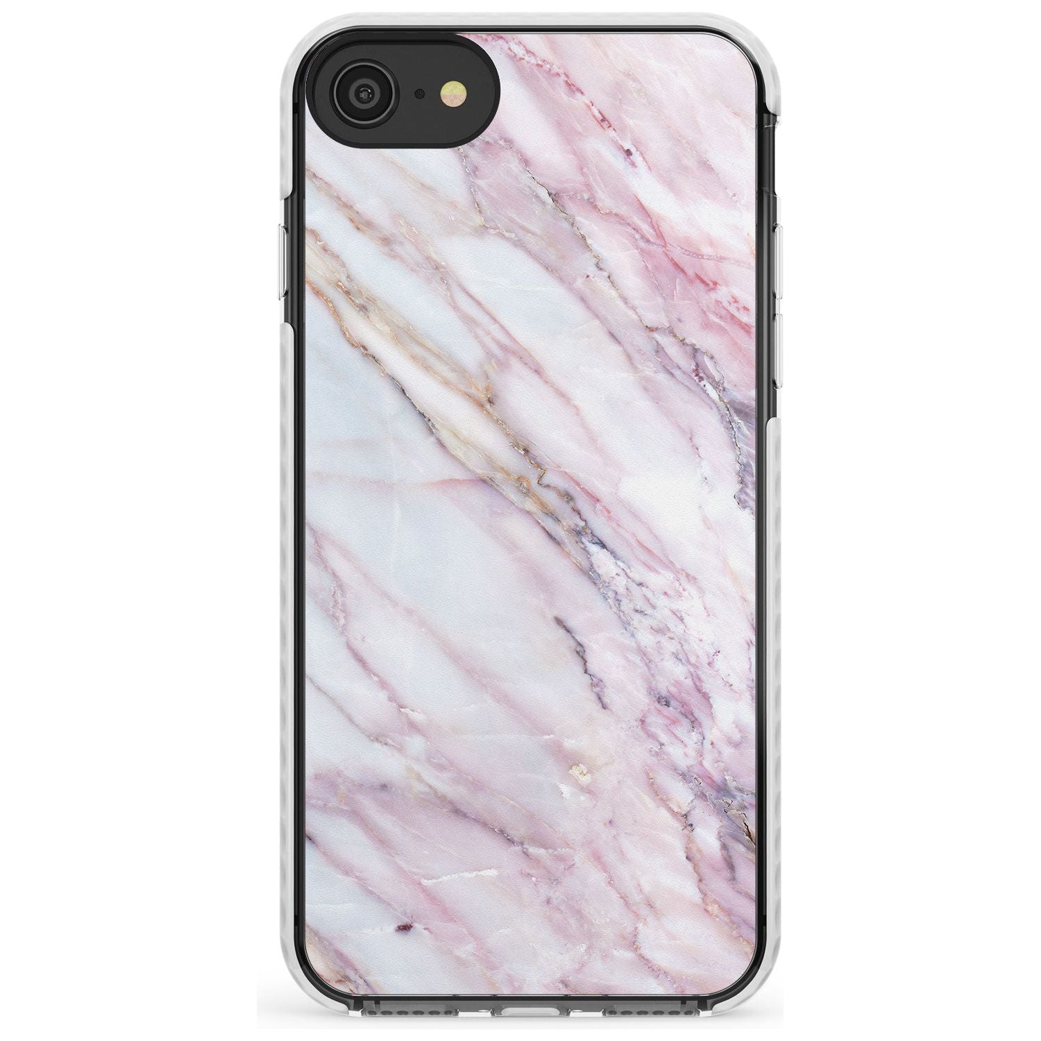 White, Pink & Purple Onyx Marble Texture Slim TPU Phone Case for iPhone SE 8 7 Plus