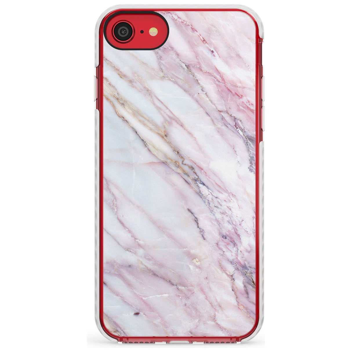 White, Pink & Purple Onyx Marble Texture Slim TPU Phone Case for iPhone SE 8 7 Plus