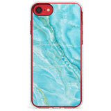 Bright Blue Onyx Marble Texture Slim TPU Phone Case for iPhone SE 8 7 Plus