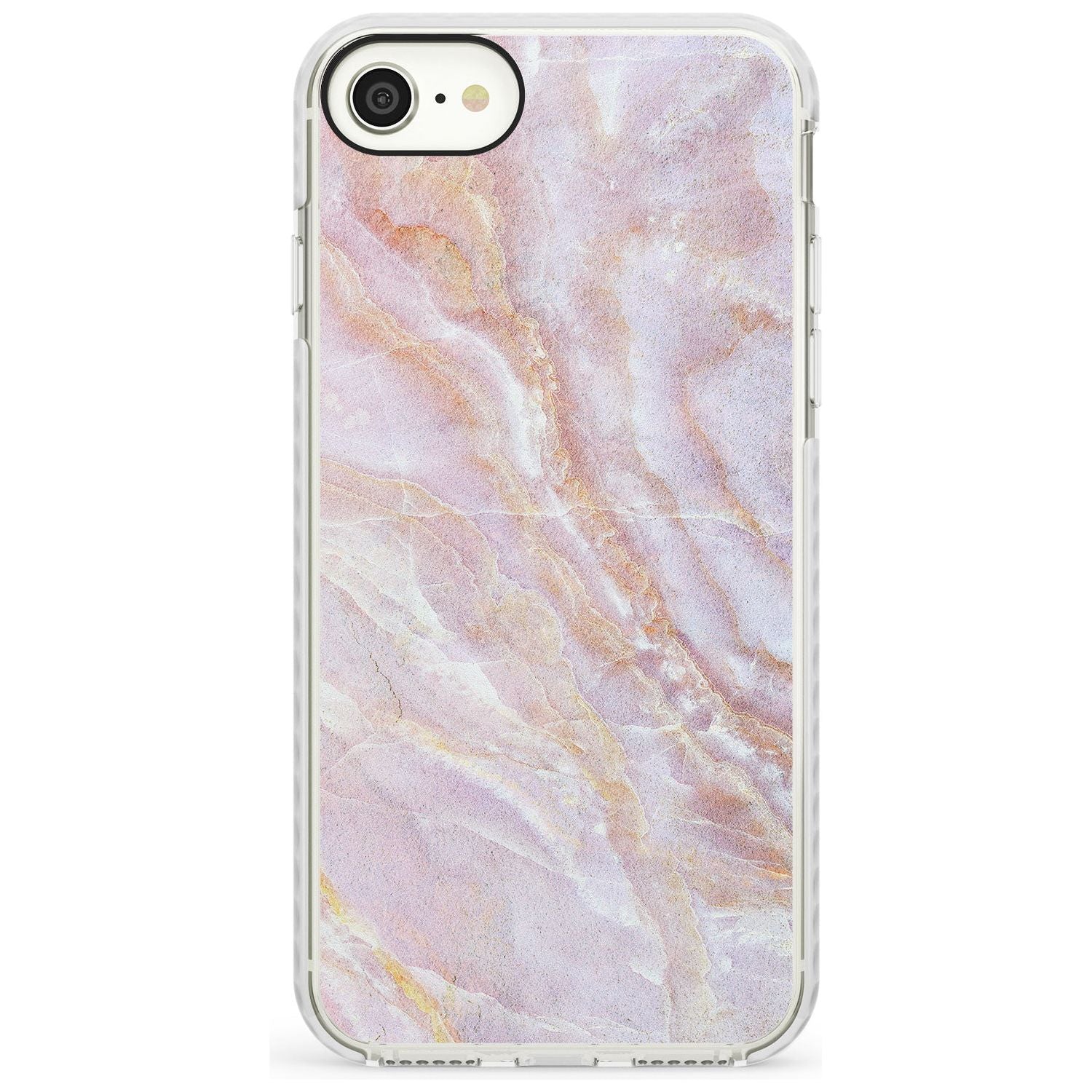 Soft Pink & Yellow Onyx Marble Texture Slim TPU Phone Case for iPhone SE 8 7 Plus