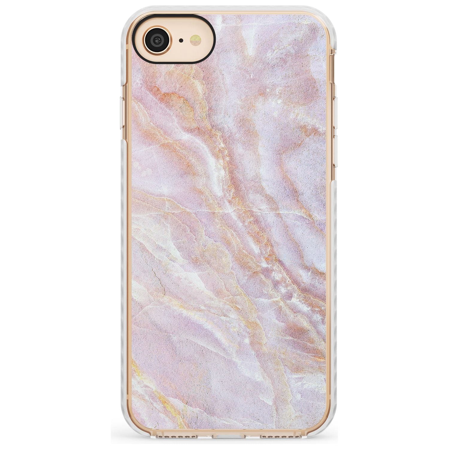 Soft Pink & Yellow Onyx Marble Texture Slim TPU Phone Case for iPhone SE 8 7 Plus