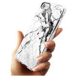 Black & White Stormy Marble Impact Phone Case for iPhone SE 8 7 Plus