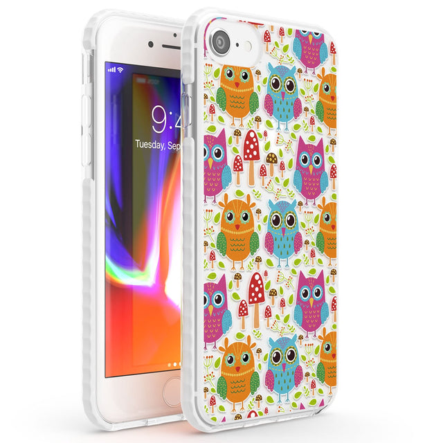 Forrest Owl Clear Pattern Phone Case iPhone 7/8 / Impact Case,iPhone SE / Impact Case Blanc Space