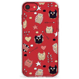 Cute Owl Pattern Impact Phone Case for iPhone SE 8 7 Plus