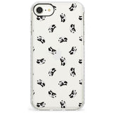 Tiny Panda Pattern Slim TPU Phone Case for iPhone SE 8 7 Plus