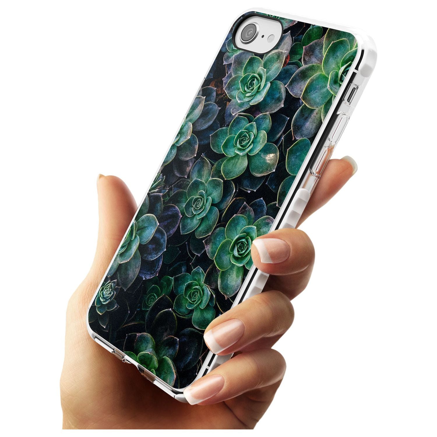 Succulents - Real Botanical Photographs Impact Phone Case for iPhone SE 8 7 Plus