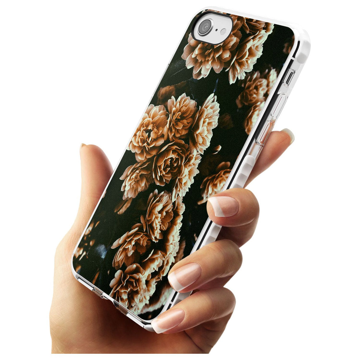 White Peonies - Real Floral Photographs Impact Phone Case for iPhone SE 8 7 Plus