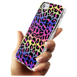 Rainbow Gradient Leopard Print Slim TPU Phone Case for iPhone SE 8 7 Plus