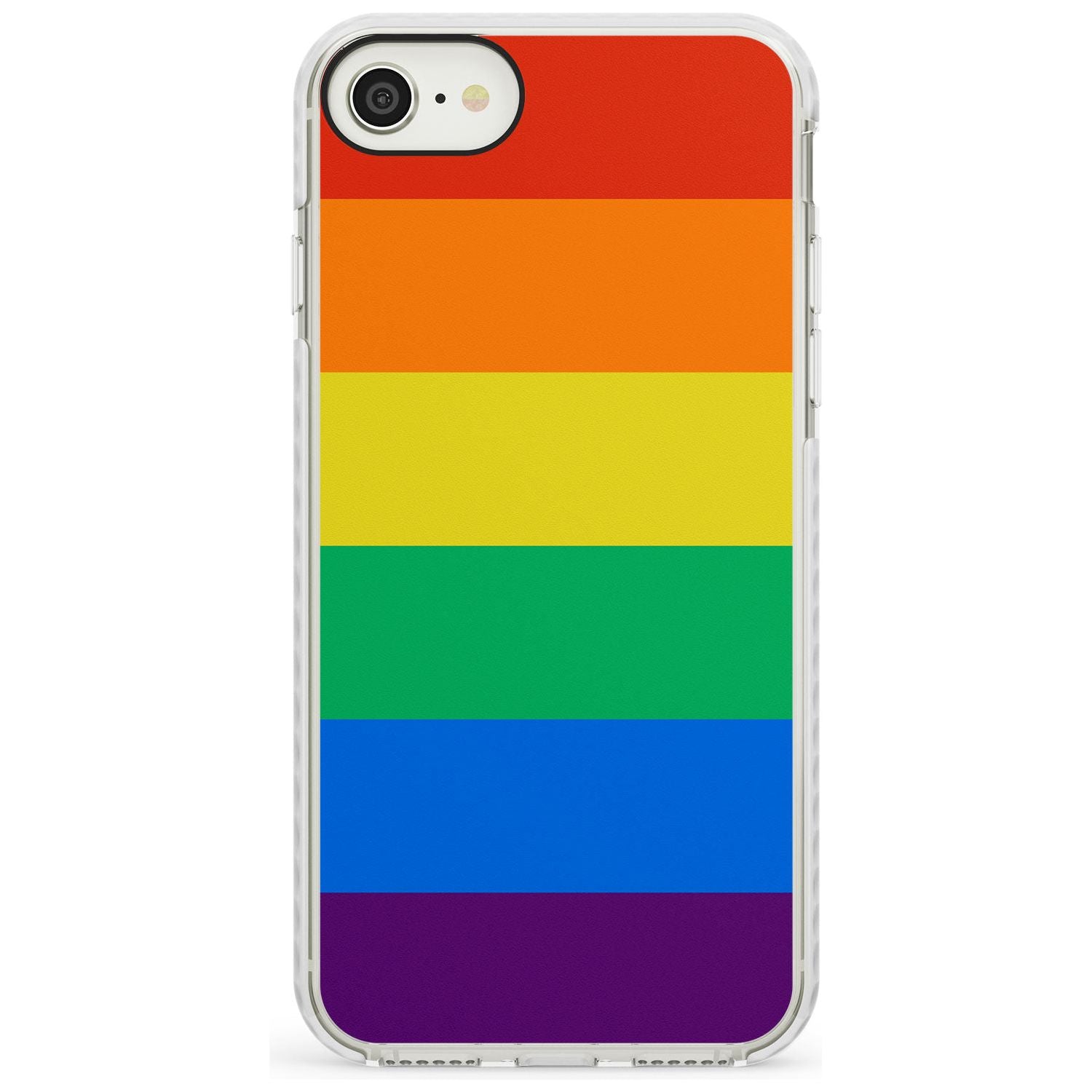 Rainbow Stripes Impact Phone Case for iPhone SE 8 7 Plus