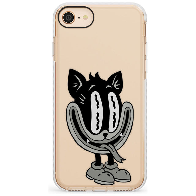 Faded Feline Impact Phone Case for iPhone SE 8 7 Plus