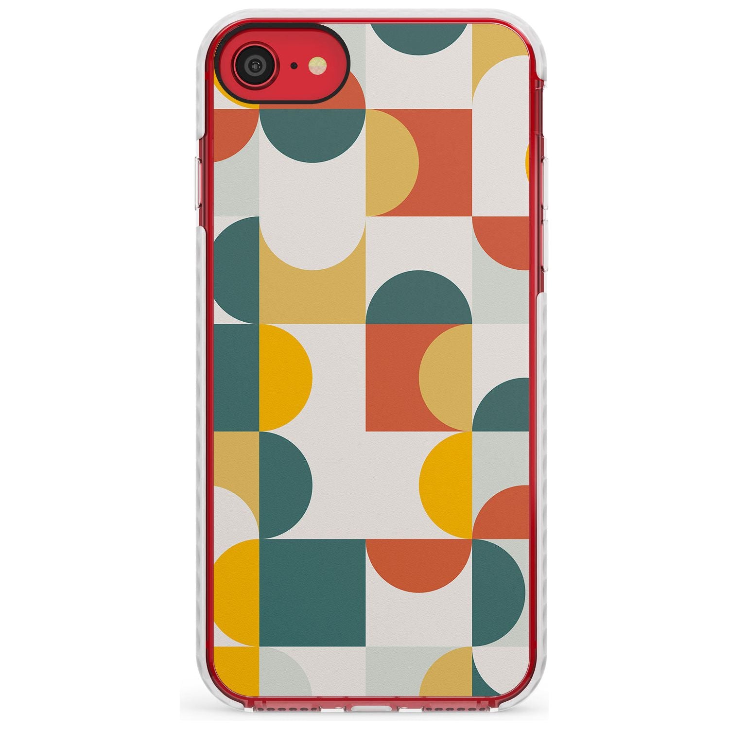 Abstract Retro Shapes: Muted Colour Mix Slim TPU Phone Case for iPhone SE 8 7 Plus