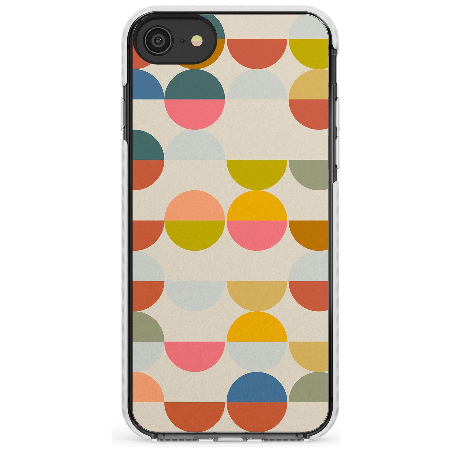 Abstract Retro Shapes: Colourful Circles Slim TPU Phone Case for iPhone SE 8 7 Plus