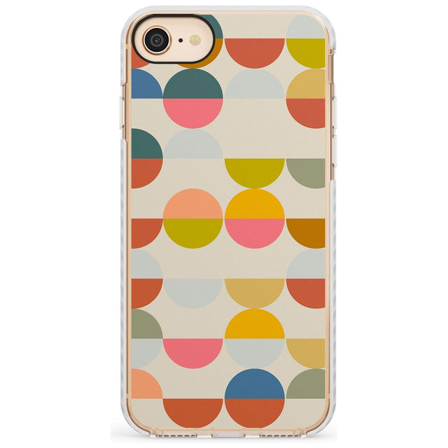 Abstract Retro Shapes: Colourful Circles Slim TPU Phone Case for iPhone SE 8 7 Plus