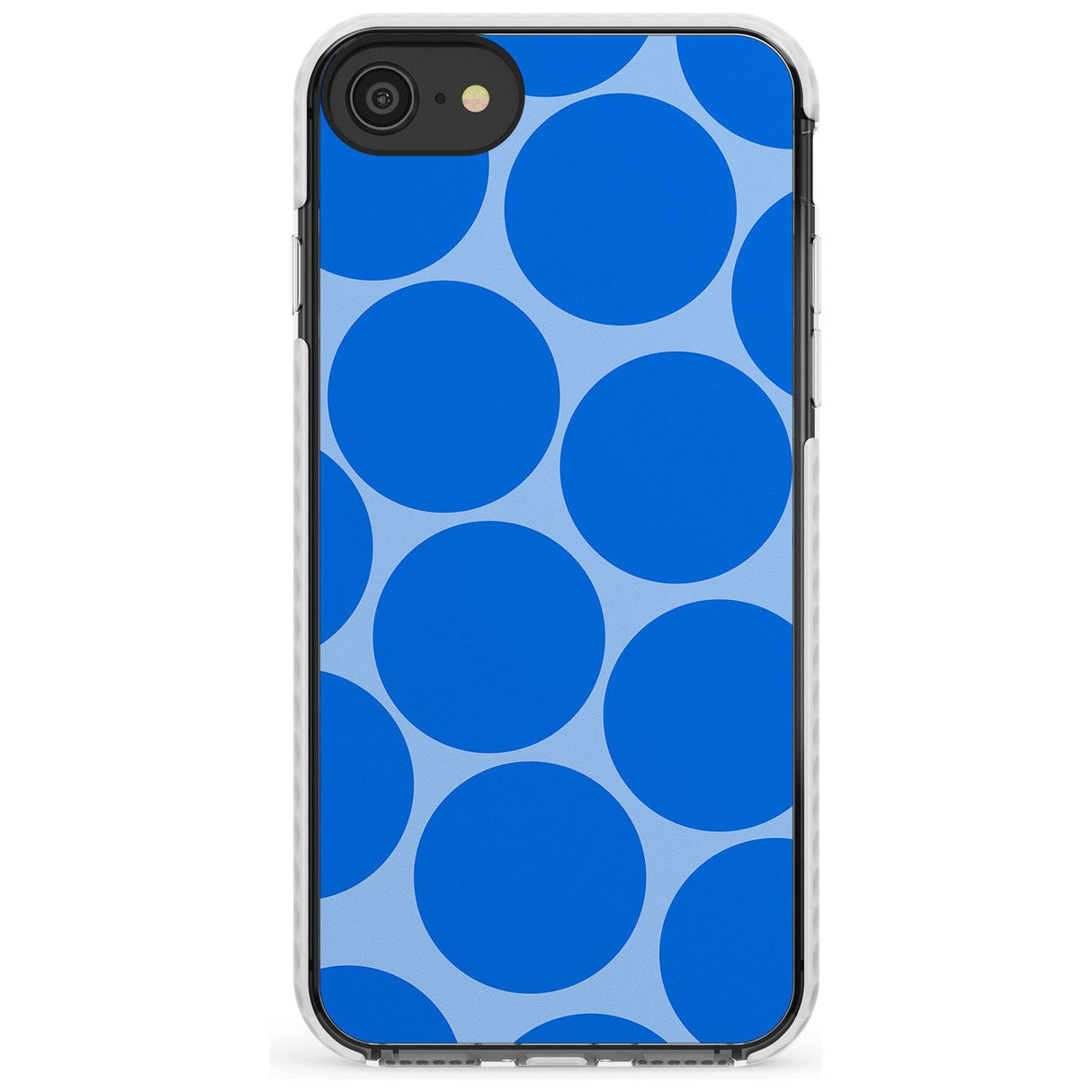 Abstract Retro Shapes: Blue Dots Slim TPU Phone Case for iPhone SE 8 7 Plus