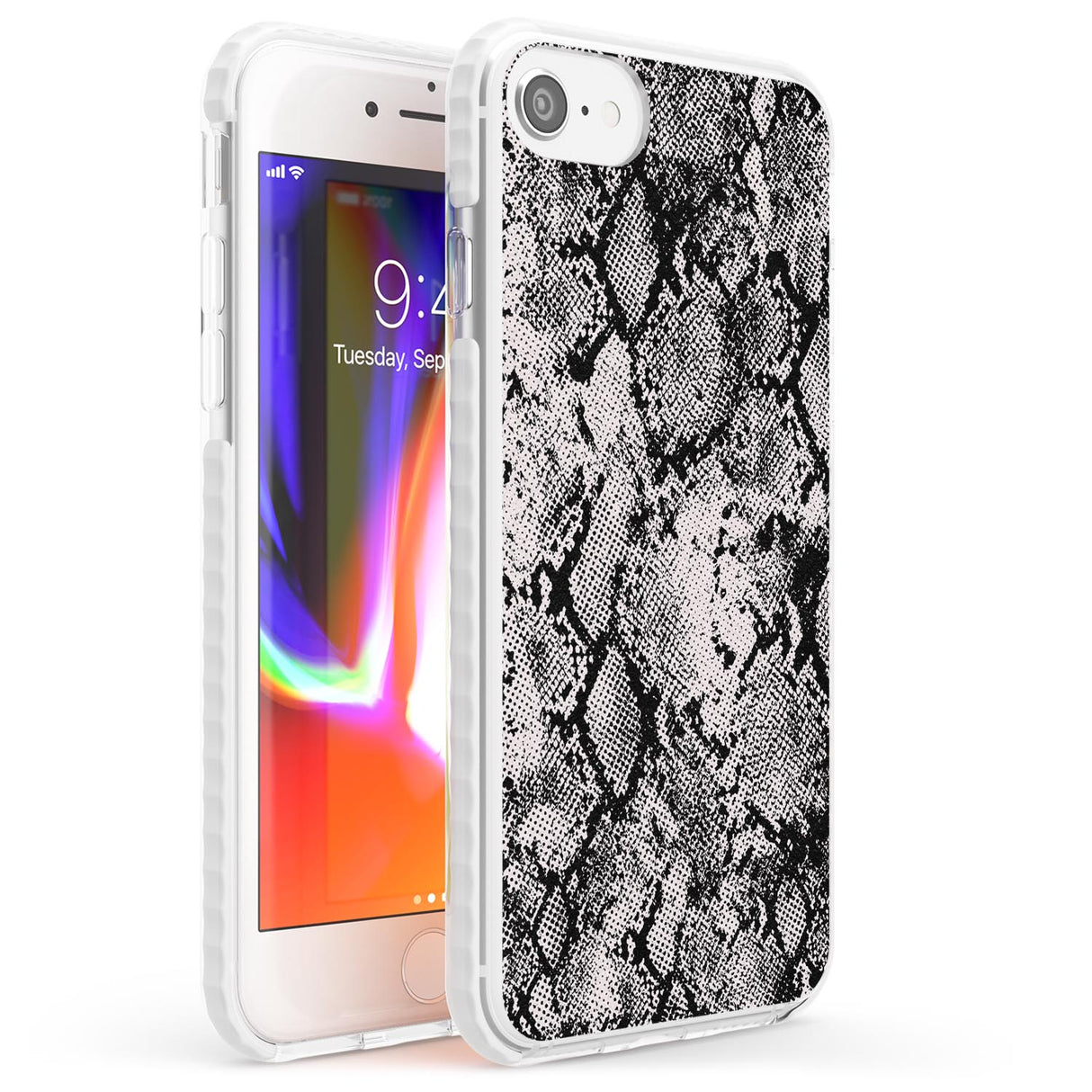 Pastel Snakeskin - Grey Phone Case iPhone 7/8 / Impact Case,iPhone SE / Impact Case Blanc Space