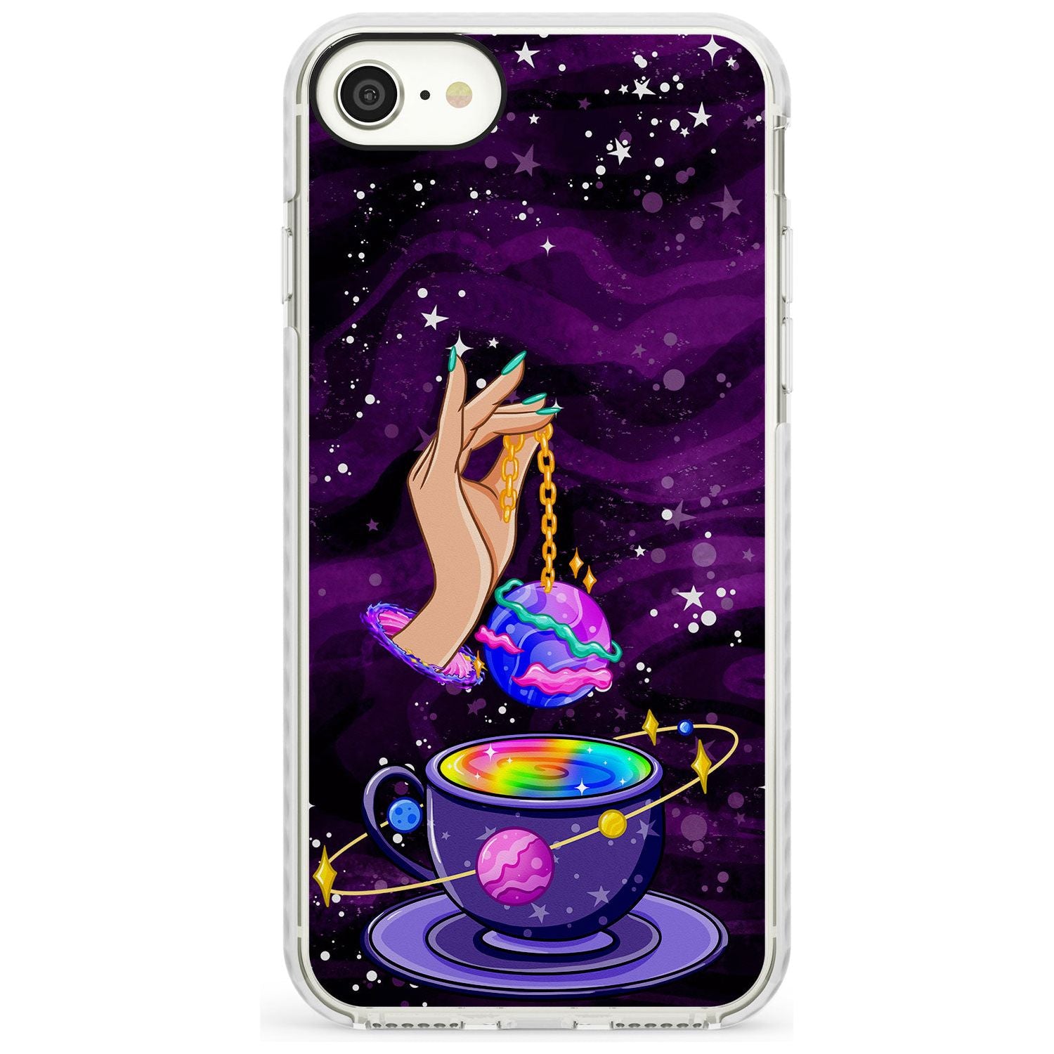 Space Tea Impact Phone Case for iPhone SE 8 7 Plus