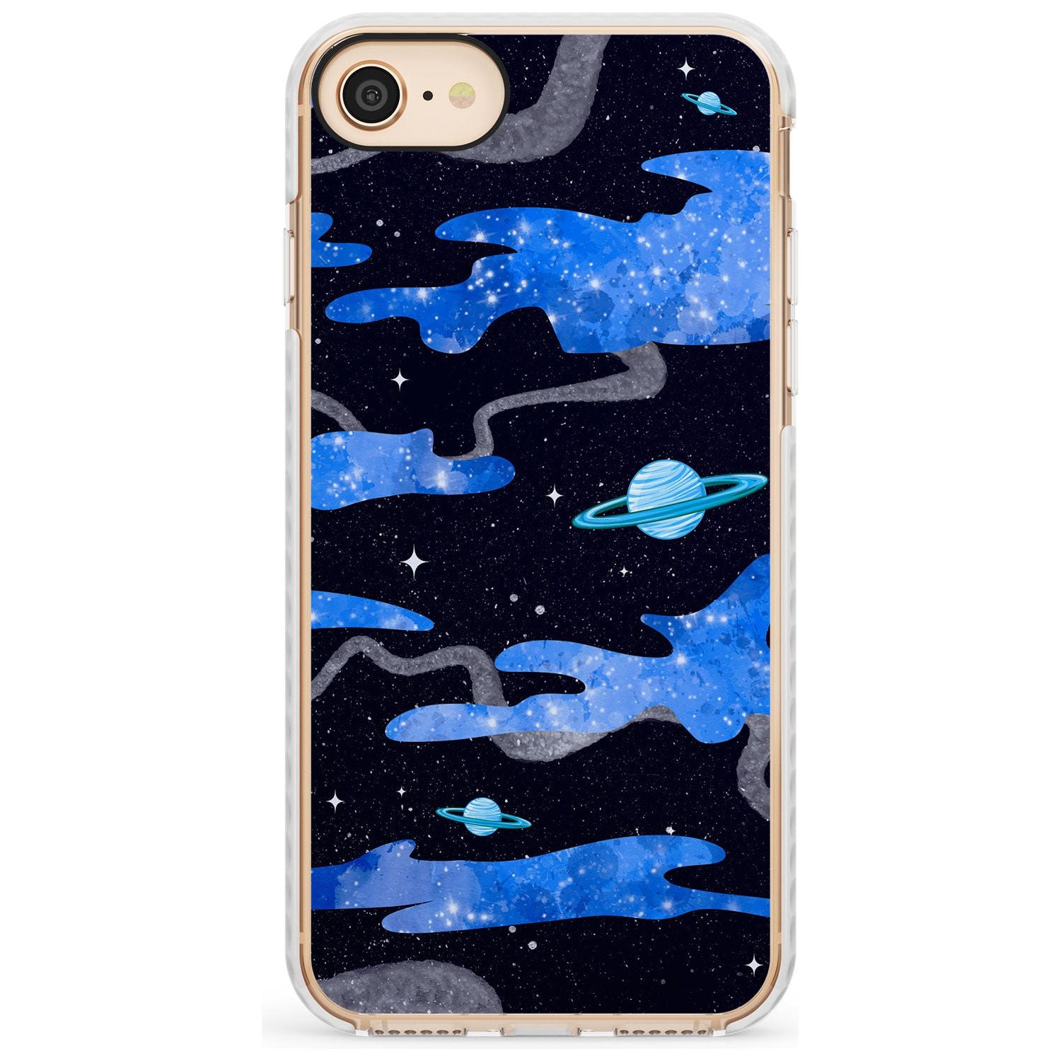 Blue Galaxy Impact Phone Case for iPhone SE 8 7 Plus