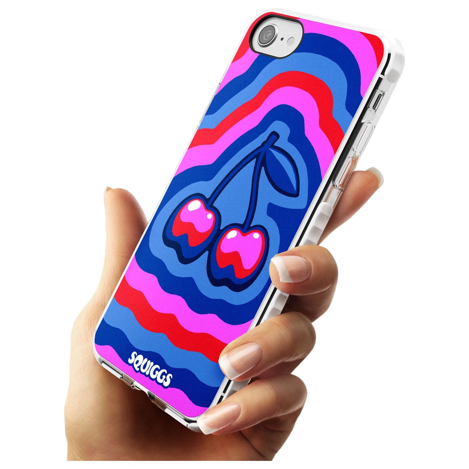 Cherry Rainbow Slim TPU Phone Case for iPhone SE 8 7 Plus