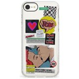 Retro Sticker Mix Slim TPU Phone Case for iPhone SE 8 7 Plus