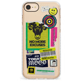 No More Excuses Sticker Mix Slim TPU Phone Case for iPhone SE 8 7 Plus