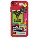 No More Excuses Sticker Mix Slim TPU Phone Case for iPhone SE 8 7 Plus