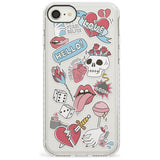 Skull & Flowers Sticker  iPhone Case  Impact Case Phone Case - Case Warehouse