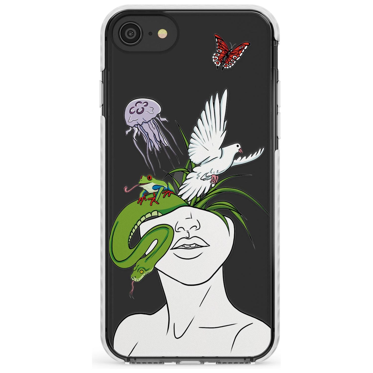 WILD THOUGHTS Slim TPU Phone Case for iPhone SE 8 7 Plus