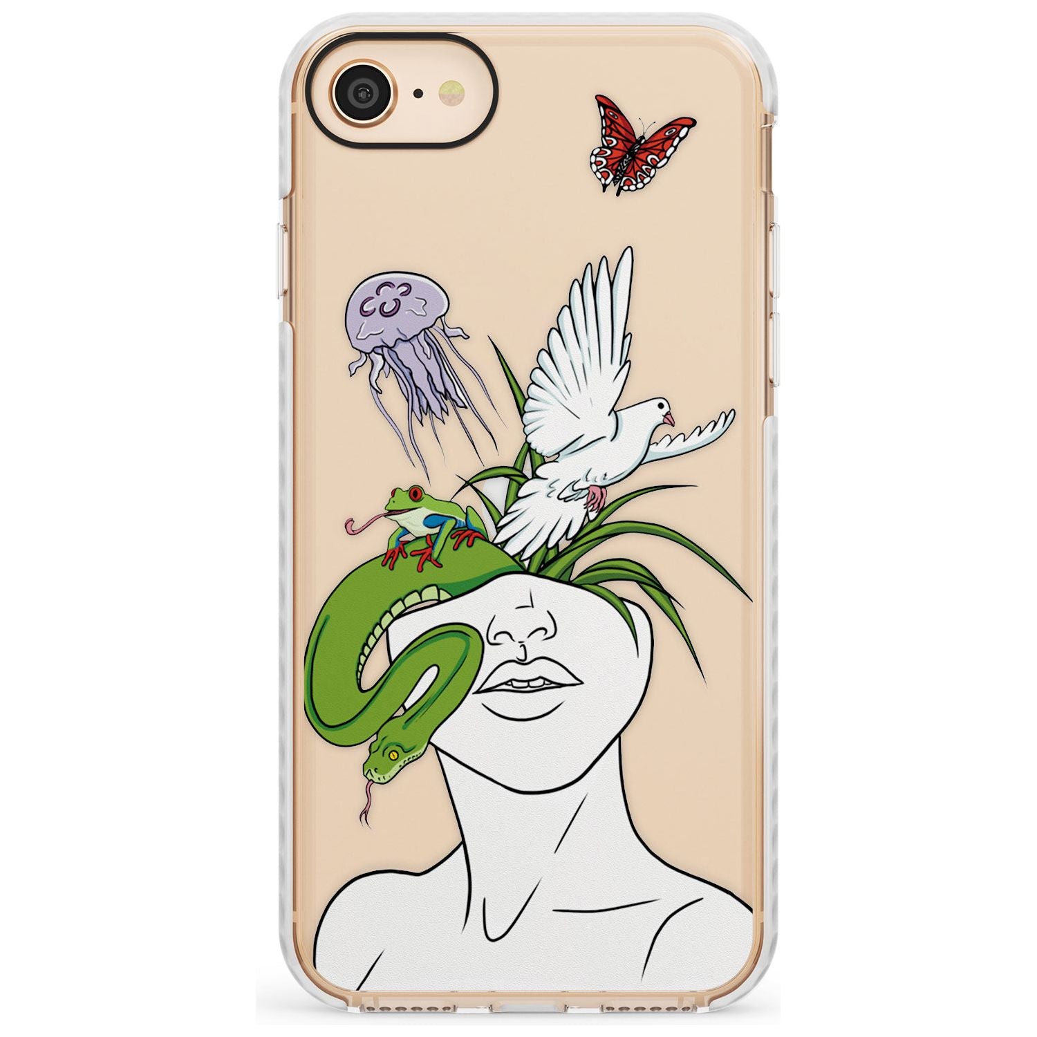 WILD THOUGHTS Slim TPU Phone Case for iPhone SE 8 7 Plus
