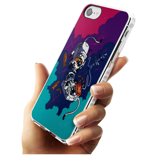 CATS IN SPACE Slim TPU Phone Case for iPhone SE 8 7 Plus