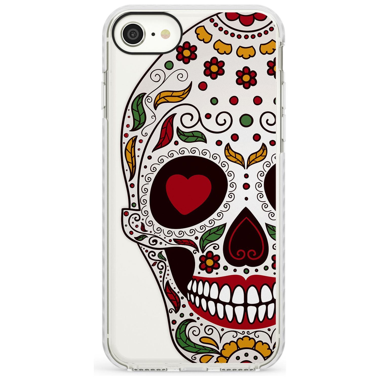 Autumn Sugar Skull Impact Phone Case for iPhone SE 8 7 Plus