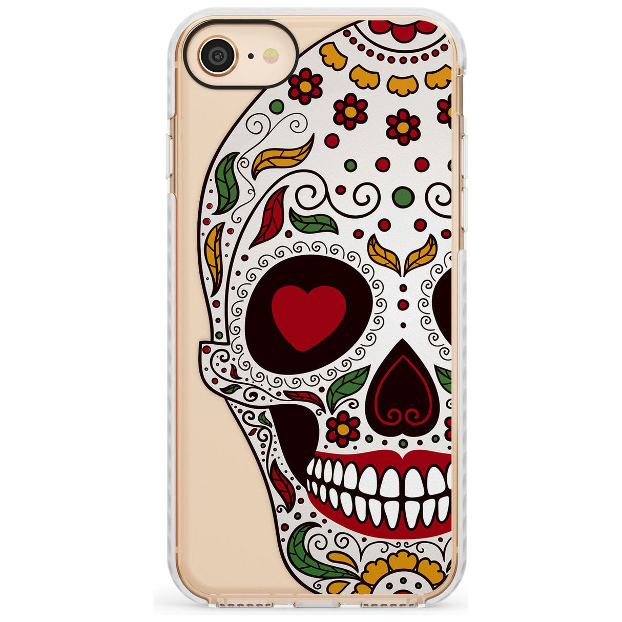 Autumn Sugar Skull Impact Phone Case for iPhone SE 8 7 Plus