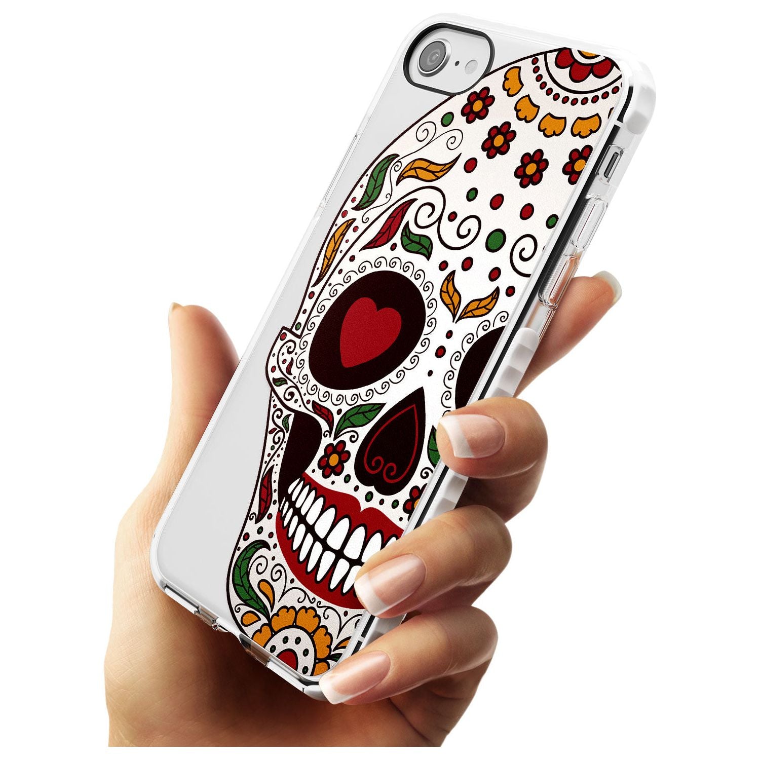 Autumn Sugar Skull Impact Phone Case for iPhone SE 8 7 Plus