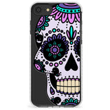 Violet Sugar Skull Impact Phone Case for iPhone SE 8 7 Plus