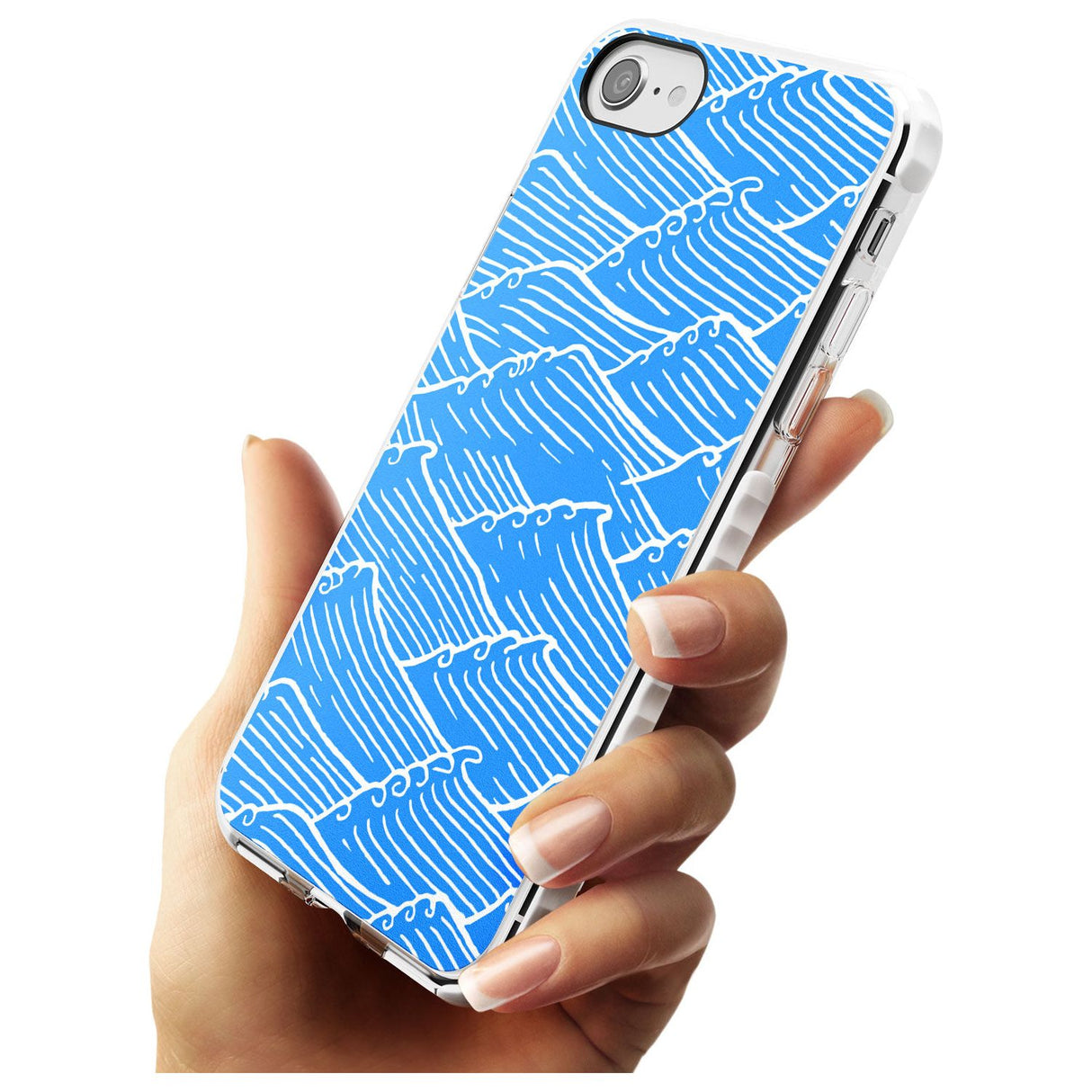 Waves Pattern Impact Phone Case for iPhone SE 8 7 Plus