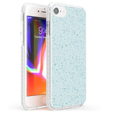 Light Blue Terrazzo Pattern Phone Case iPhone 7/8 / Impact Case,iPhone SE / Impact Case Blanc Space