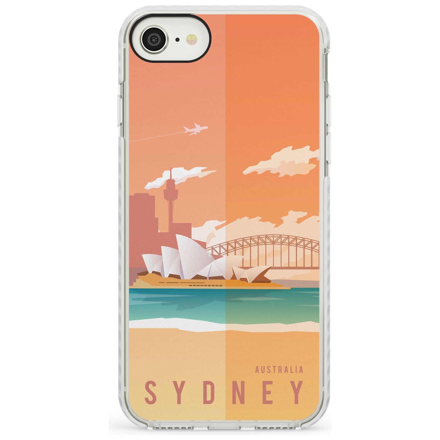 Vintage Travel Poster Sydney Impact Phone Case for iPhone SE 8 7 Plus