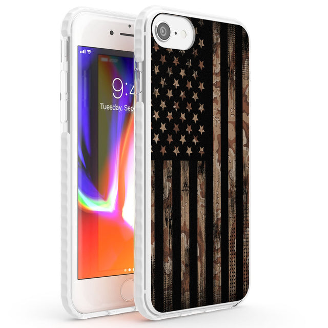 American Flag Camo Phone Case iPhone 7/8 / Impact Case,iPhone SE / Impact Case Blanc Space