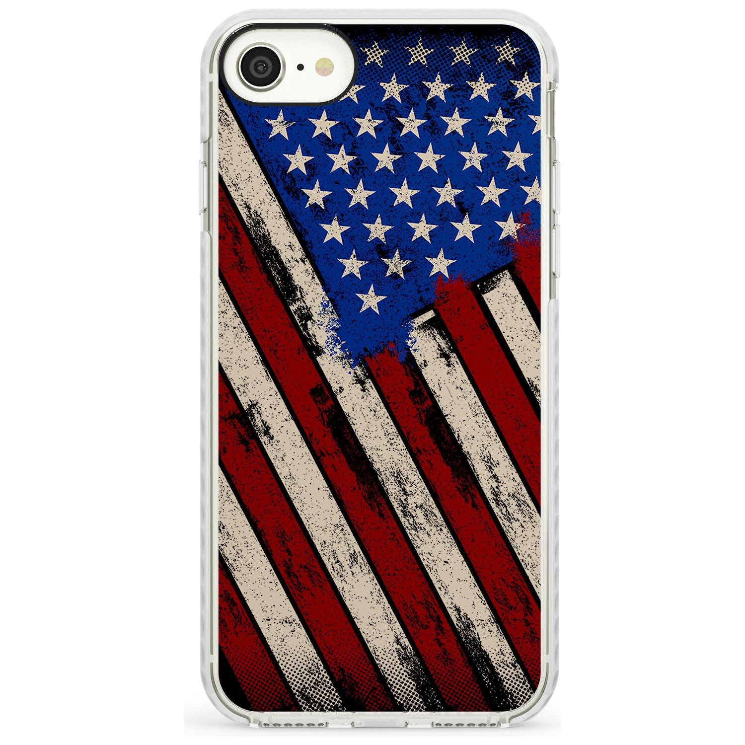 Distressed US Flag Impact Phone Case for iPhone SE 8 7 Plus