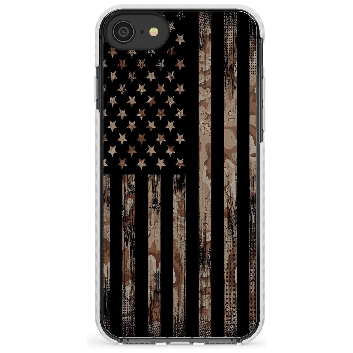 Desert Camo US Flag Impact Phone Case for iPhone SE 8 7 Plus