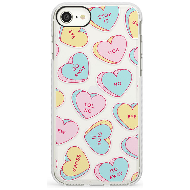 Sarcastic Love Hearts Slim TPU Phone Case for iPhone SE 8 7 Plus