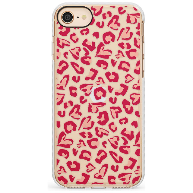 Heart Leopard Print Slim TPU Phone Case for iPhone SE 8 7 Plus