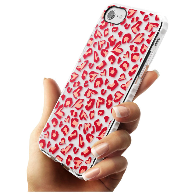 Heart Leopard Print Slim TPU Phone Case for iPhone SE 8 7 Plus