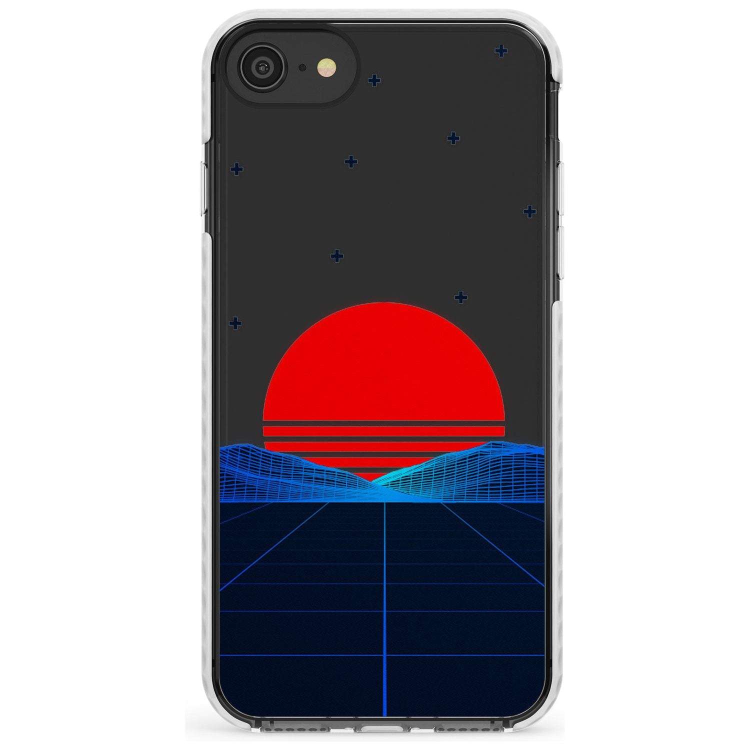 Japanese Sunset Vaporwave Impact Phone Case for iPhone SE 8 7 Plus