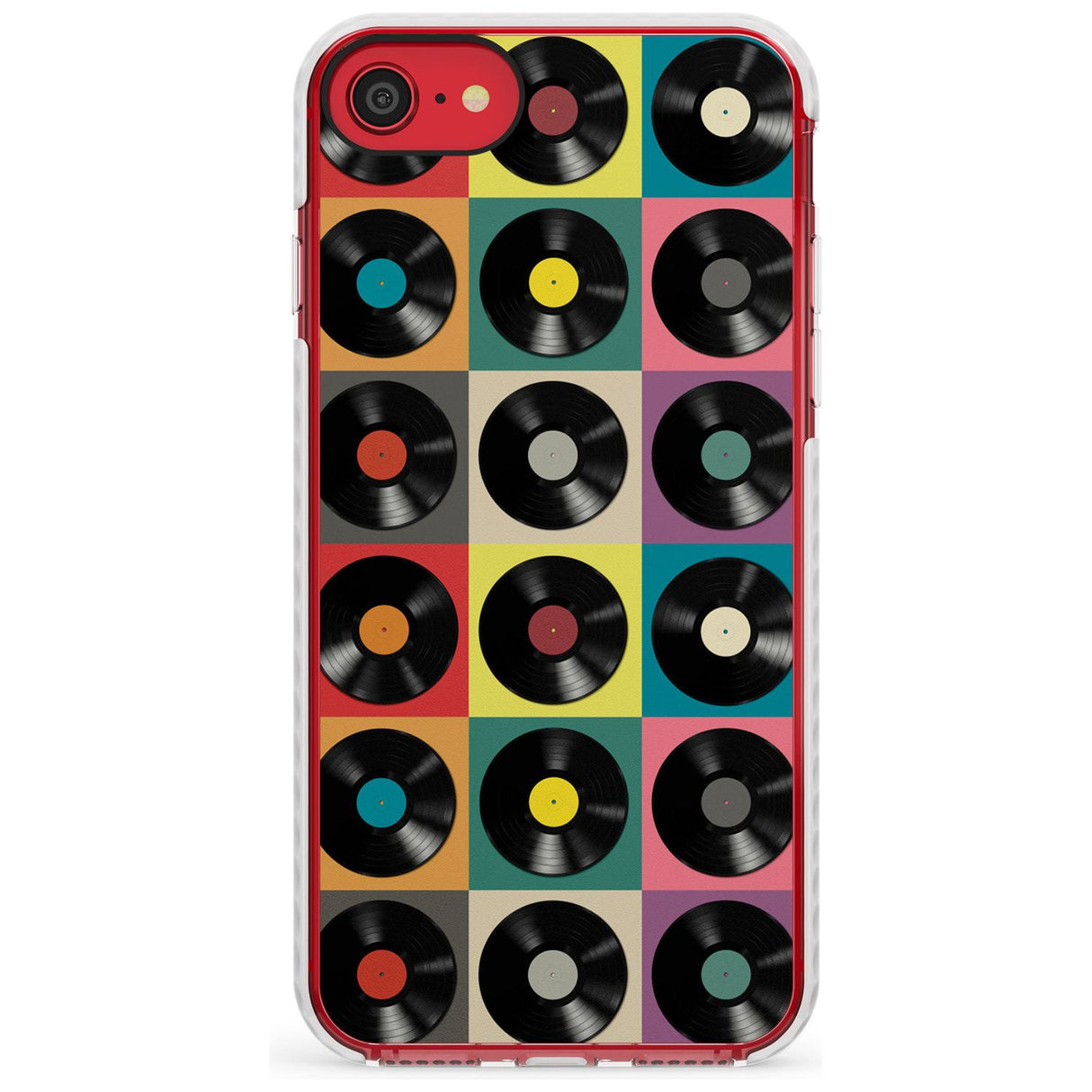 Vinyl Record Pattern Impact Phone Case for iPhone SE 8 7 Plus