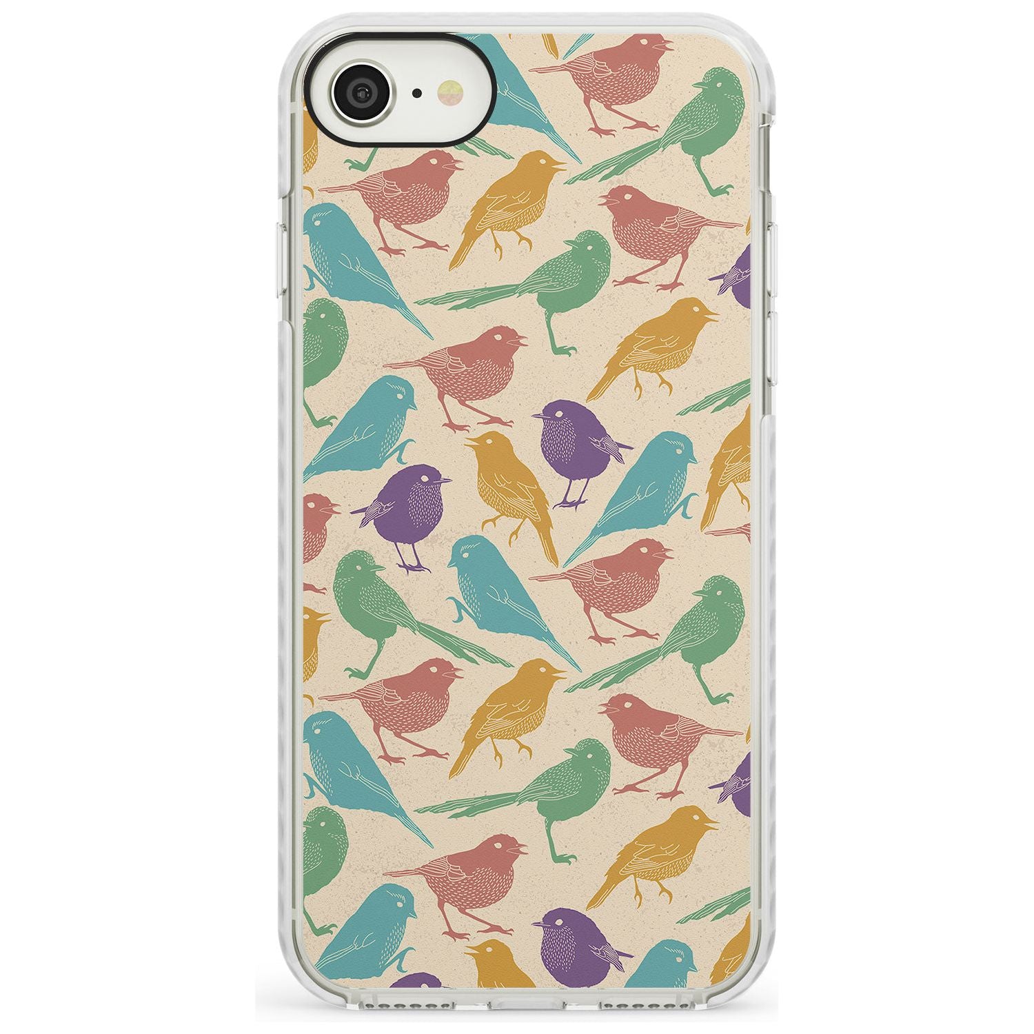 Colourful Feathered Friends Bird Impact Phone Case for iPhone SE 8 7 Plus