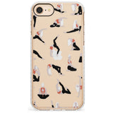 Yoga Poses Clear Slim TPU Phone Case for iPhone SE 8 7 Plus