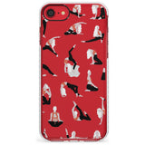 Yoga Poses Clear Slim TPU Phone Case for iPhone SE 8 7 Plus