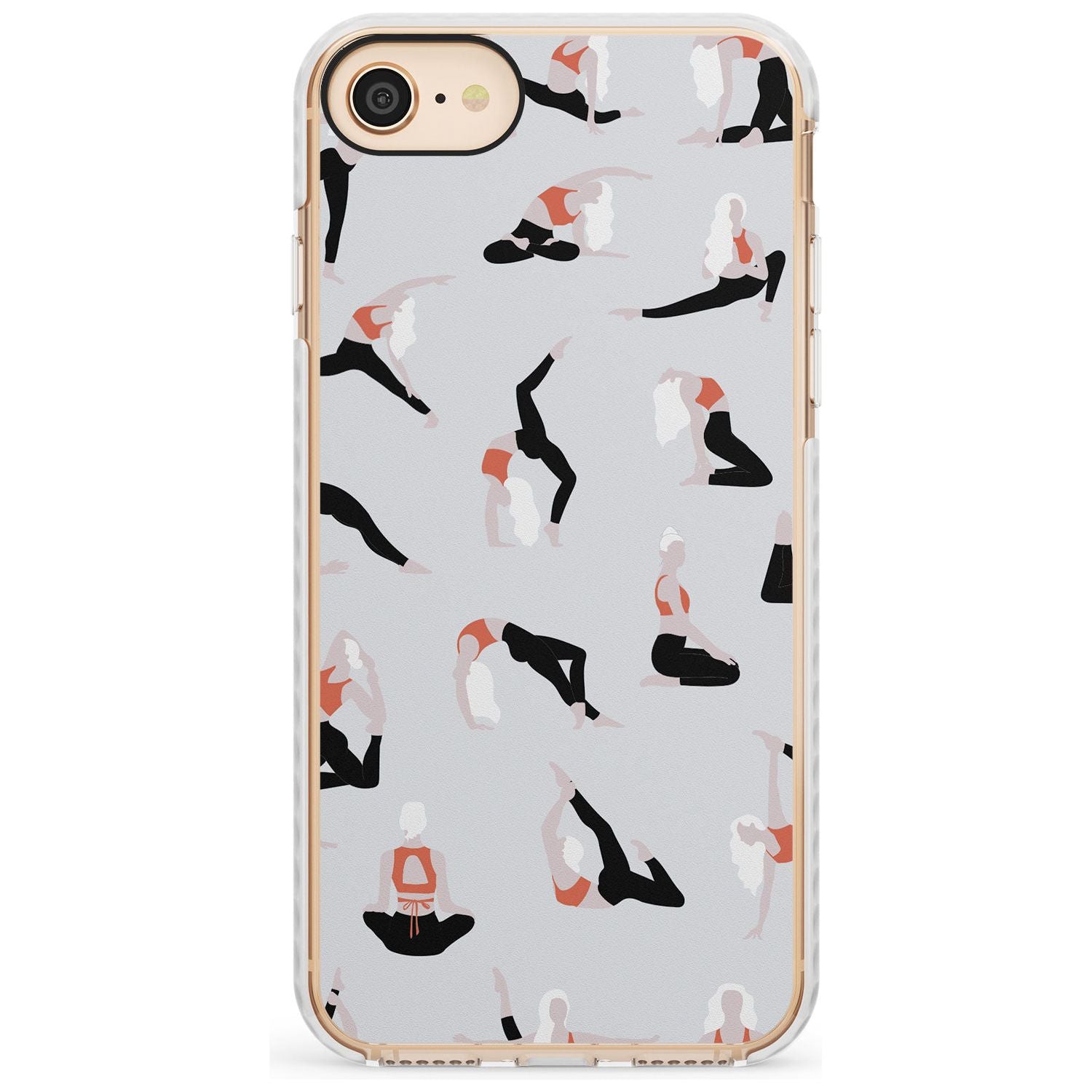 Yoga Poses Slim TPU Phone Case for iPhone SE 8 7 Plus